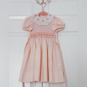 VINTAGE KARLA LACAYO POUR VIVE LA FÊTE | Light Peach Puff Sleeves Roccocó Dress.